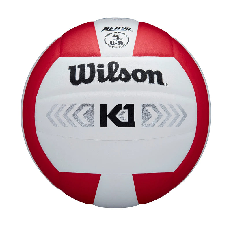 Wilson K1 Silver Volleyball - Red