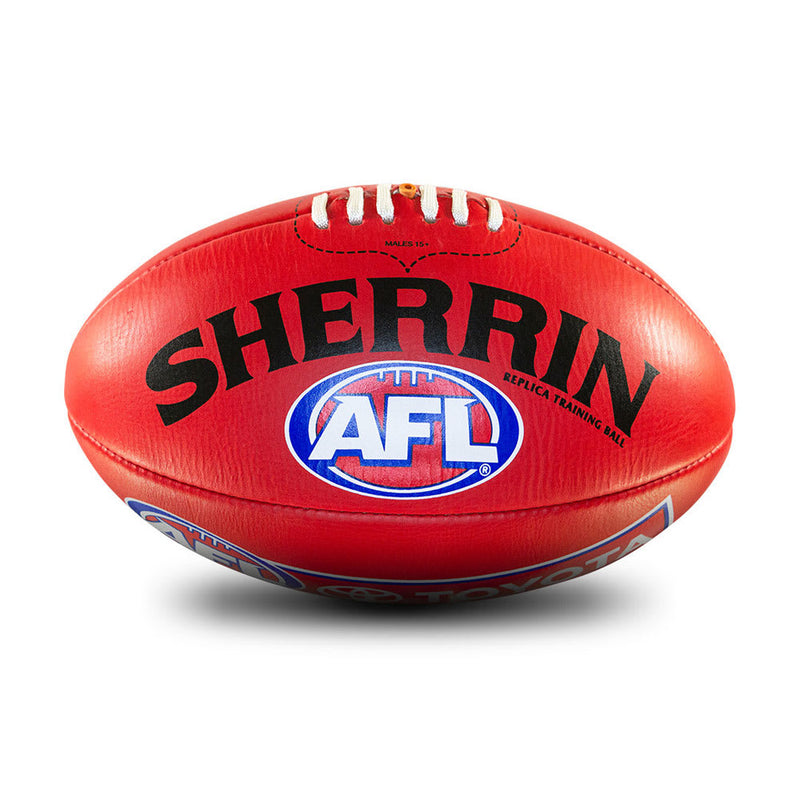 Sherrin Leather Size 4 AFL Training Replica Ball - Red