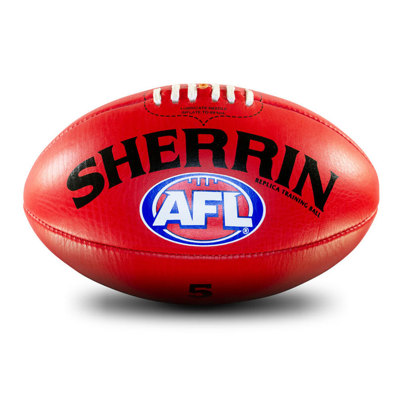 Sherrin Leather AFL Training Replica Size 5 AFL Ball -Red