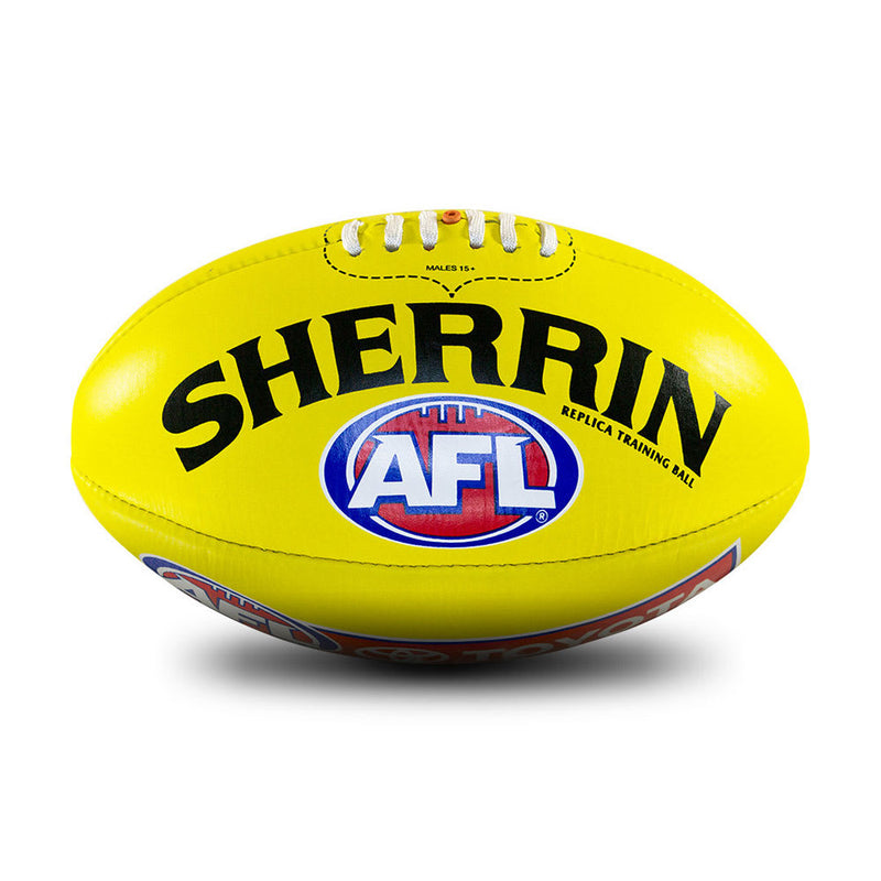 Sherrin Leather Size 4 AFL Training Replica Ball - Yellow