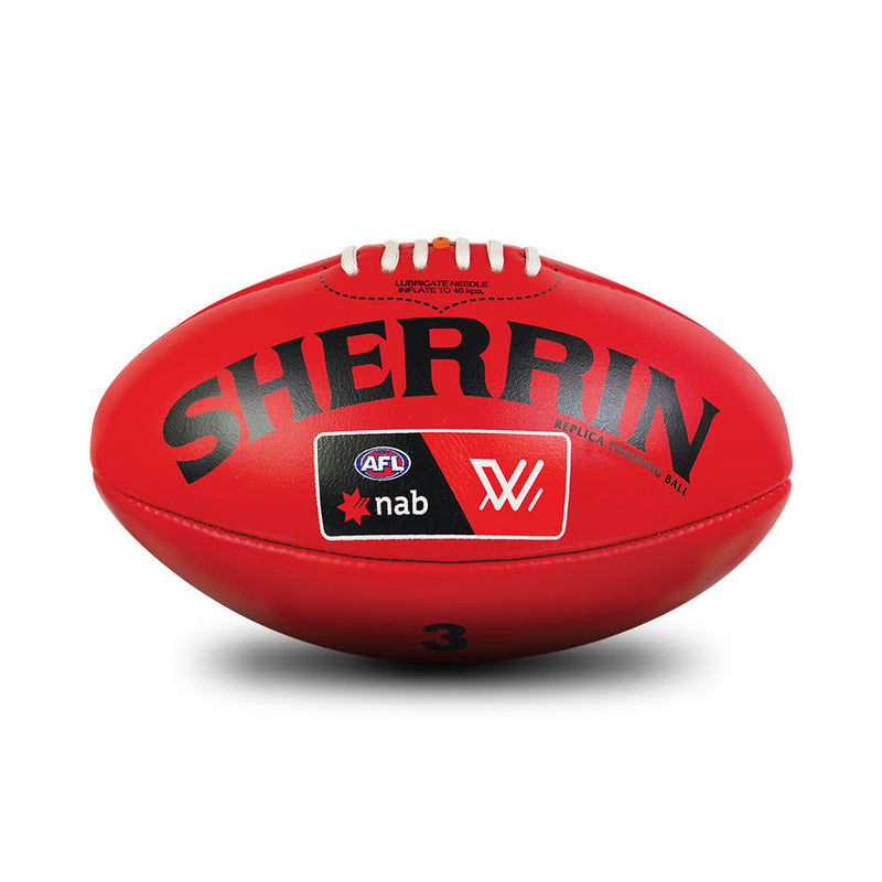 Sherrin Leather Size 3 AFLW Training Replica Ball - Red_4431/WOM/REPLICA