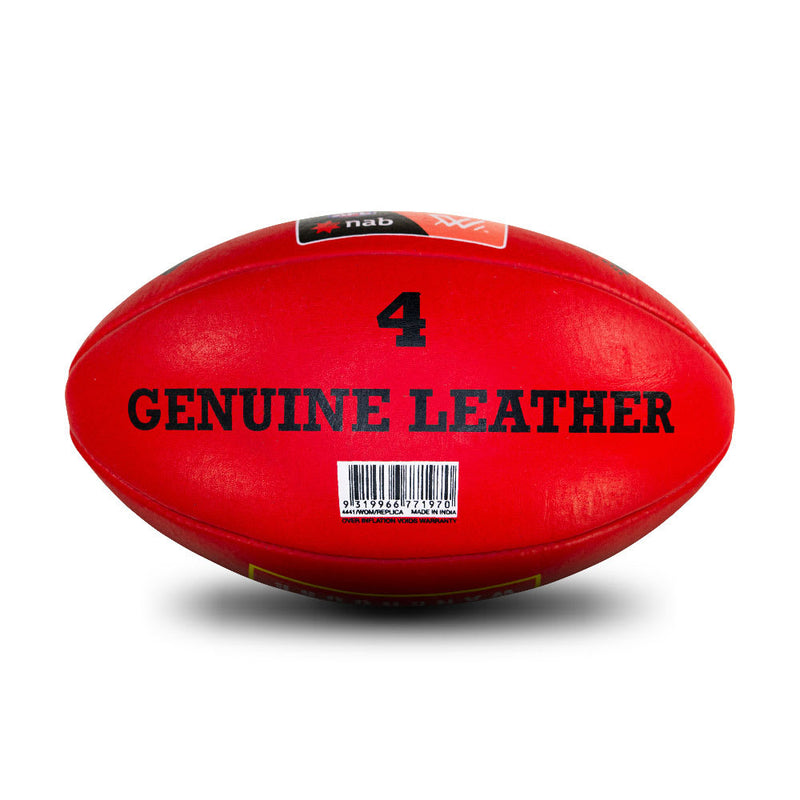 Sherrin Leather Size 4 AFLW Training Replica Ball-Red