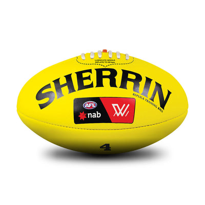 Sherrin Leather Size 4 AFLW Training Replica Ball-Yellow_4442/WOM/REPLICA