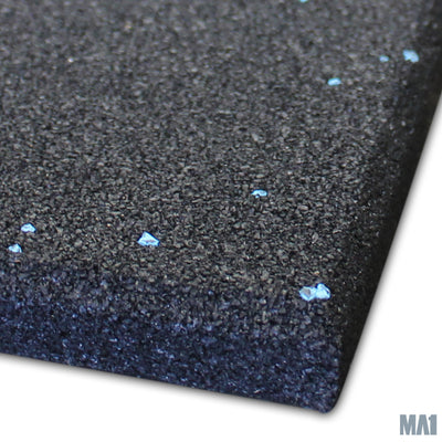 HCE Heavy Duty Rubber Floor Mat 1mx1mx15mm - Black/Blue