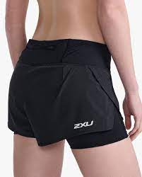 2XU Womens Aero 2-in-1 4 Inch Shorts