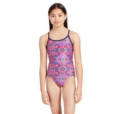 Zoggs Girls Sprintback One Piece - Zanzibar