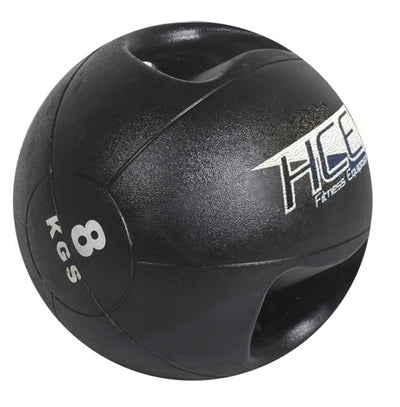 HCE Double Grip 8Kg Medicine Ball Black_MD-1008-SP