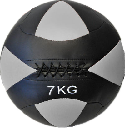 HCE 7Kg Leather Wall Ball - Black/Green_MN-3007-HC