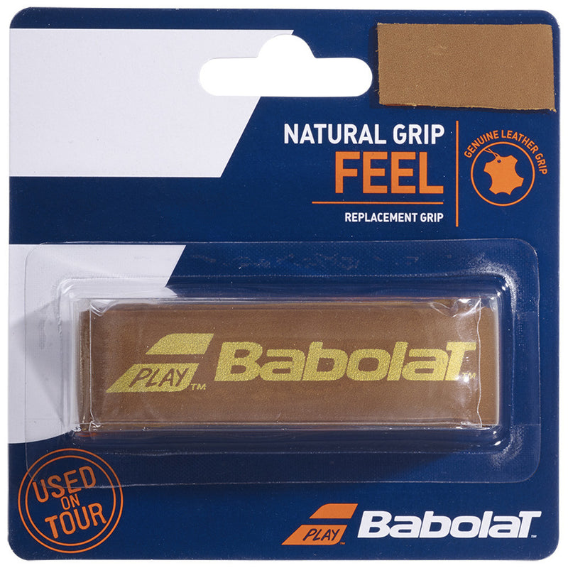 Babolat Natural Feel Leather Replacement Grip - Tan