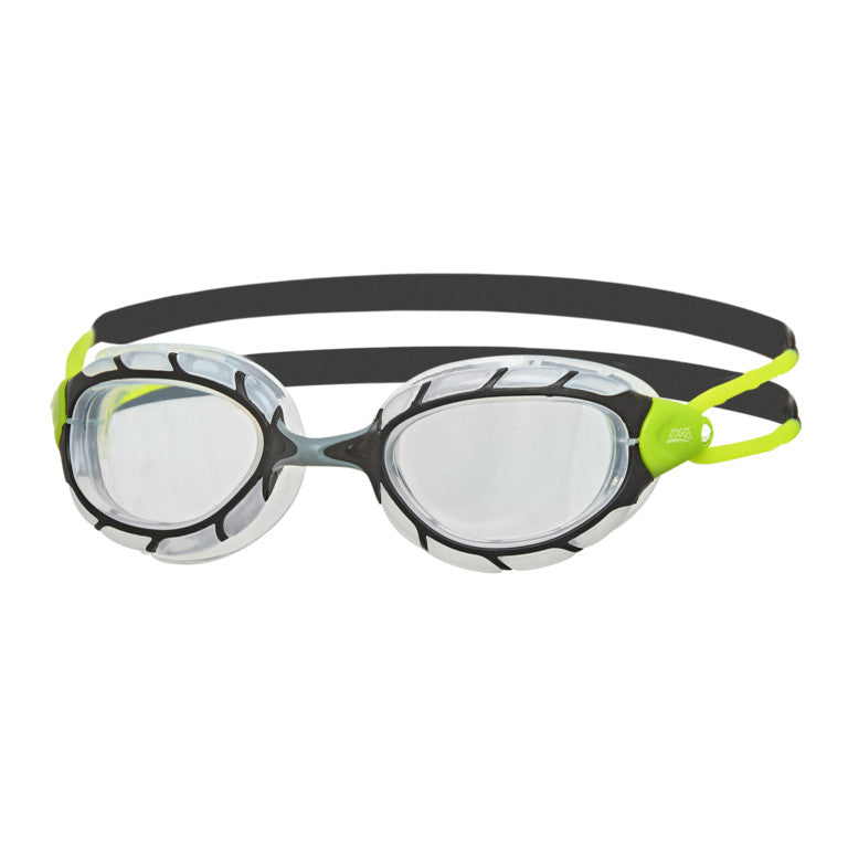 Zoggs Predator Small Swim Goggles - Black/Lime/Clear
