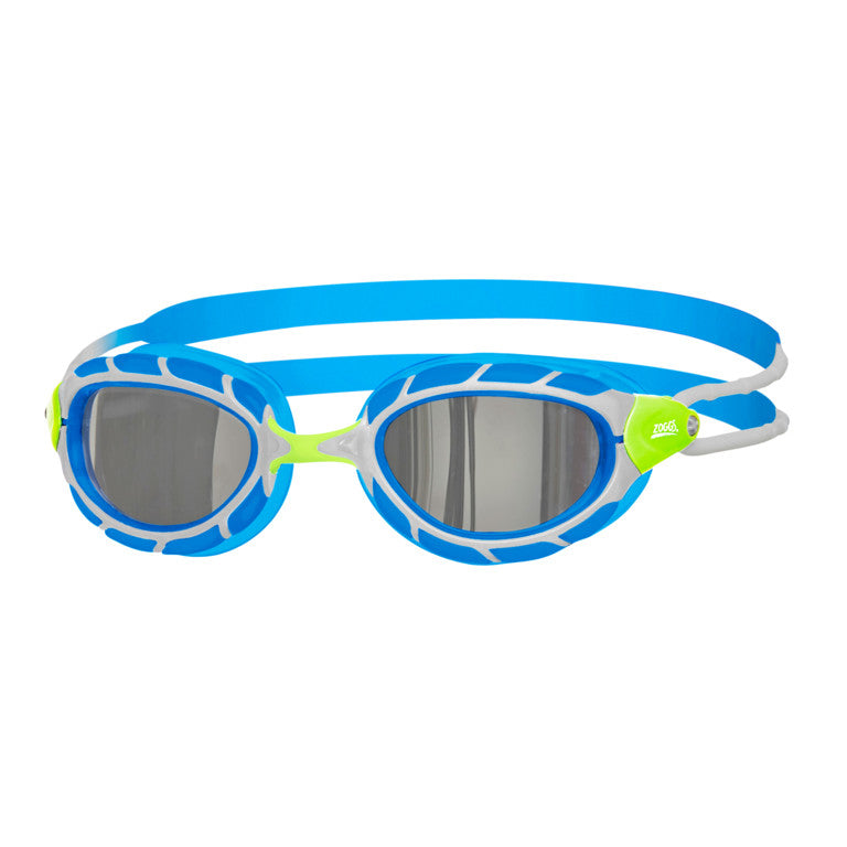 Zoggs Predator Titanium Regular Swim Goggles - Green/Silver/Blue