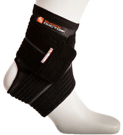 Shock Doctor Large Ankle Sleeve with Compression Wrap-Black_PT845-01-34
