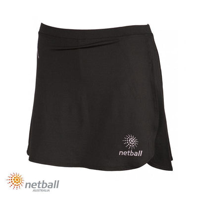 NetballAus Impulse Ladies Netball Skort - Black