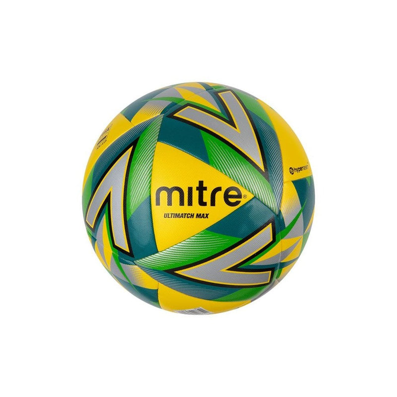 Mitre Ultimatch Max Soccer Ball - Yellow/Silver/Green