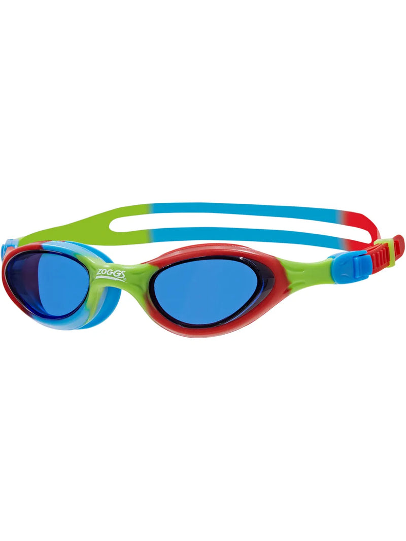 Zoggs Super Seal Junior Swim Goggles-Red/Blue/Green/Tint